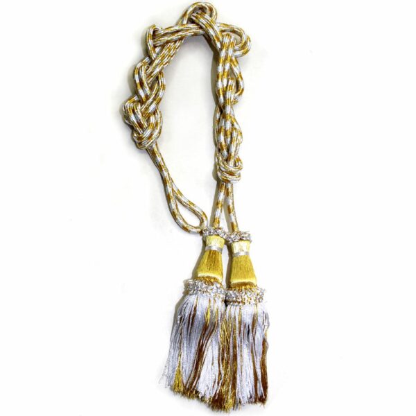 Gold White Cincture Tassel
