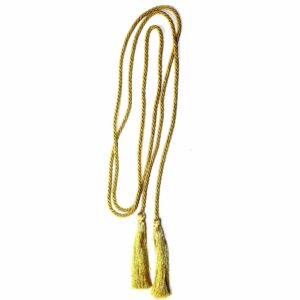 Gold Thin Metallic Cord Tassels