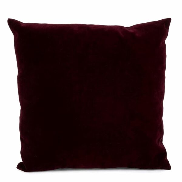 Velvet Burgundy Throw Coussin