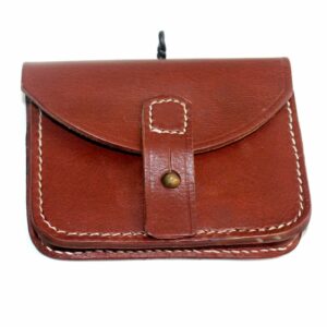 French Leather Ammo Pouch Brown