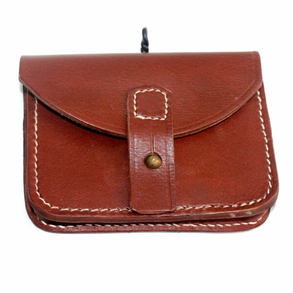 French Leather Ammo Pouch Brown