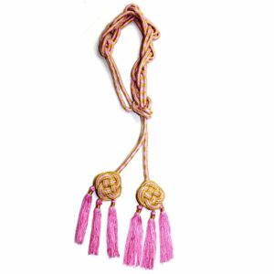 Pink And Golden Liturgical Cincture Knot Tessel
