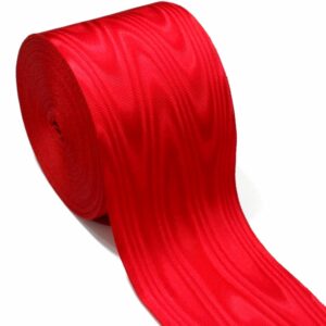 Masonic Regalia Moire Ribbon Red