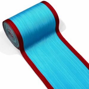 Moire Ribbon red And Sky Blue