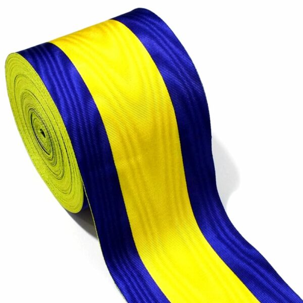 Moire Ribbons Blue And Yellow Moire Ribbons Blue And Yellow