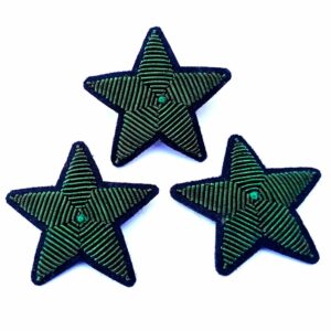 Green Bullion wire Star Brooch