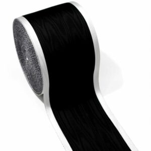 Masonic Moire Ribbon Black And White