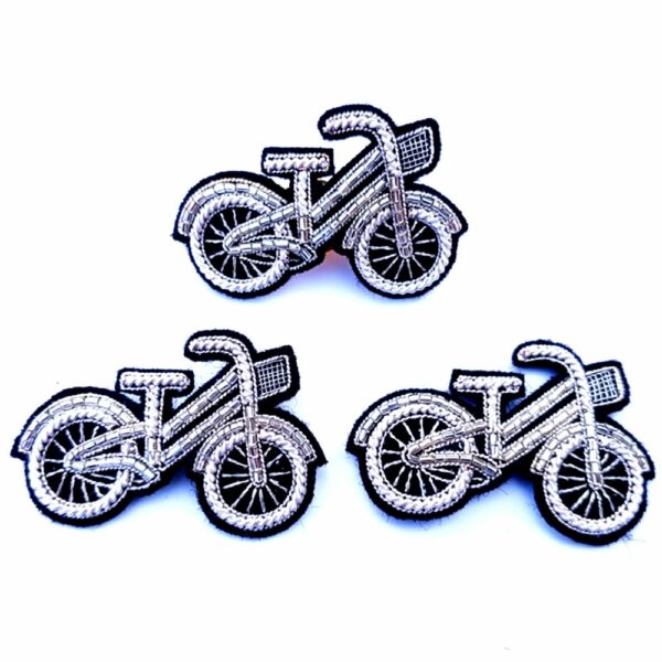 Hand Embroidery Bicycle Brooches
