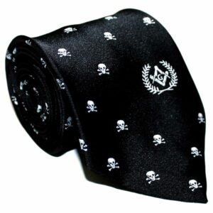 Freemason Tie with Skull bone