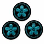 Teal Flower Embroidered Patch Badges