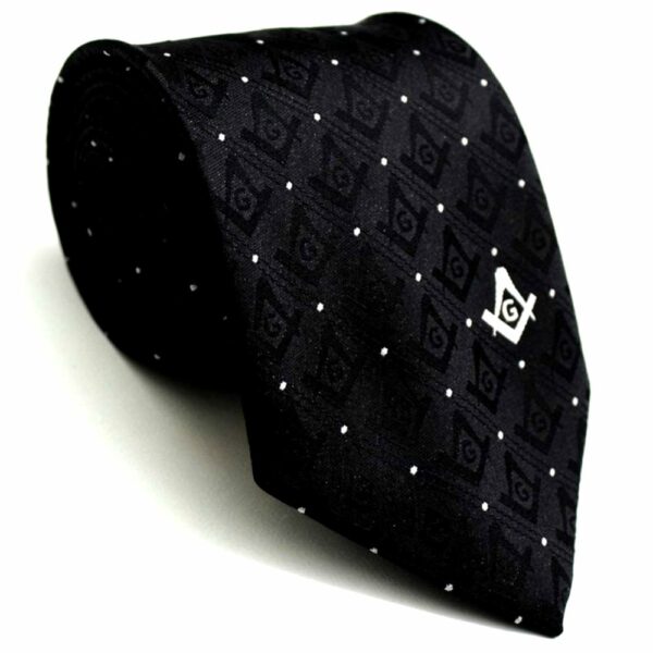 Tie with Square Compass G Black