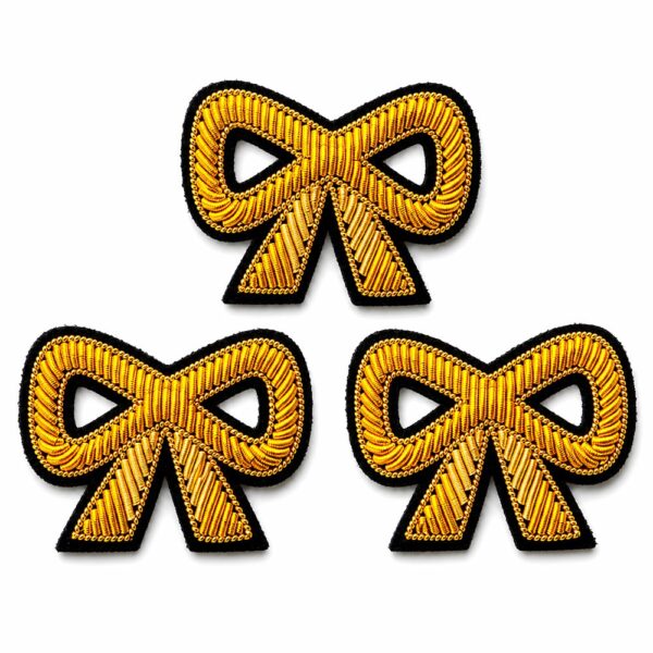 Bullion Golden Bow Patch Trio Bullion Golden Bow Patch Trio