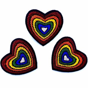 Heart Embroidered Brooch Supplier