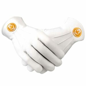 White Soft Leather Gloves Compass G