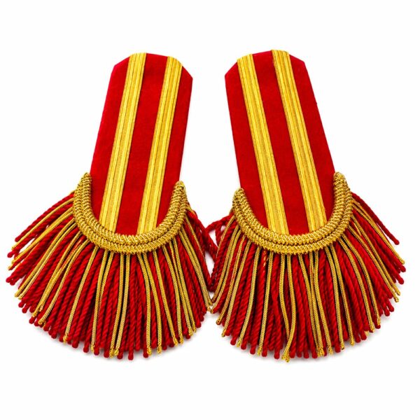 Red and Gold Epaulettes with Tassels Red and Gold Epaulettes with Tassels