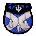 Sporran Leather Saltire Thostle Bag