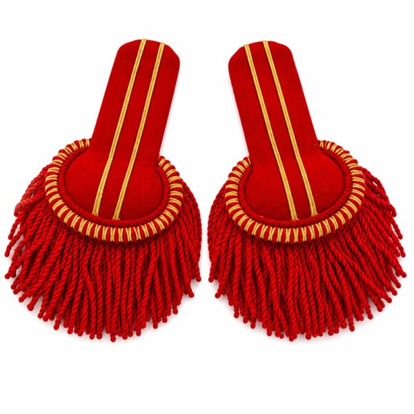 Crimson and Gold Epaulette Pair Crimson and Gold Epaulette Pair