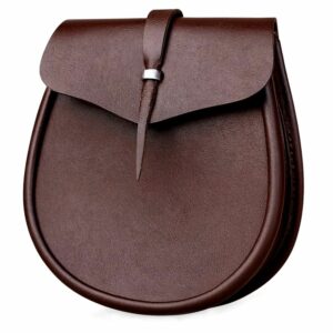 Scottish Brown Leather Sporran Bag
