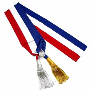 Silver Gold Tassel Mayor Sash