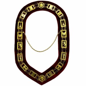 Masonic Women Chain Collar Golden Plated
