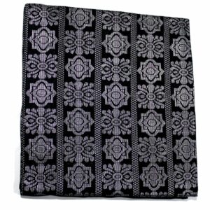 Sampin Songket fabric Black and Silver