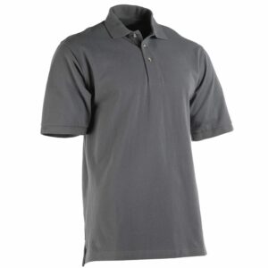 Gray Polo Shirt Cotton Short Sleeve