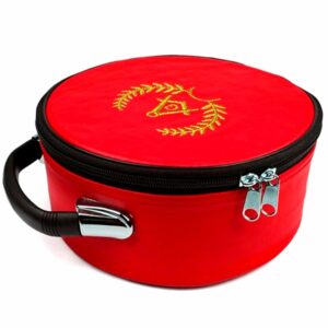 Grand Lodge Embroidered Red Cap Case