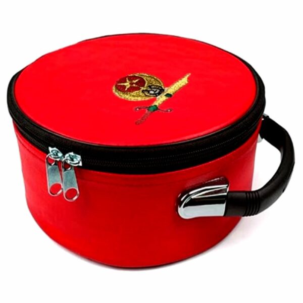 Shriner Emblem Embroidered Red Cap Case