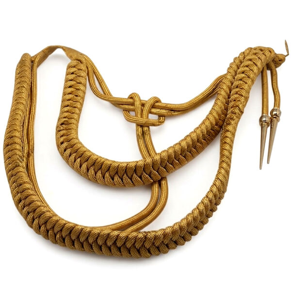 Gold Bullion Aiguillette with Metal Tips