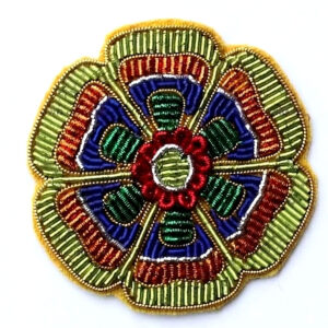Colorful Flower Bullion Badges