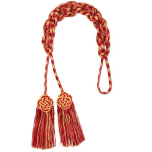 Red Gold Braided Cincture Tassels