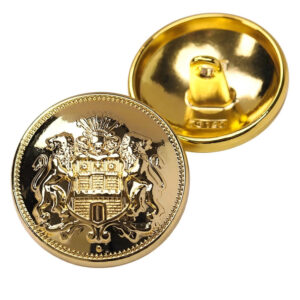 Gold Metal Crown Lion Buttons